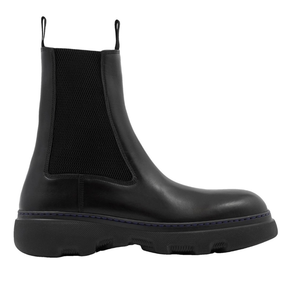Burberry Black Leather Ankle Boots